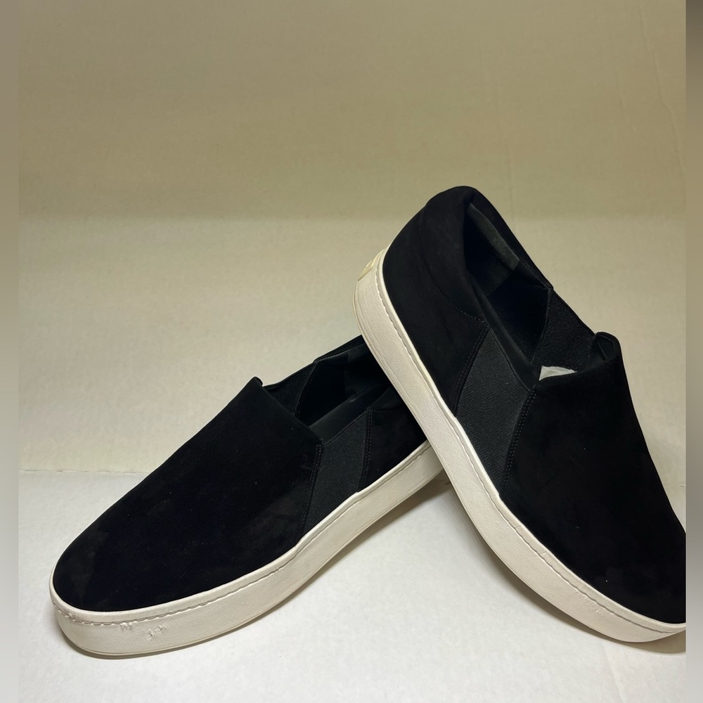 Vince Women’s Warren Platform Sneakers Sz US 9.5 Slip On Shoe Black Suede